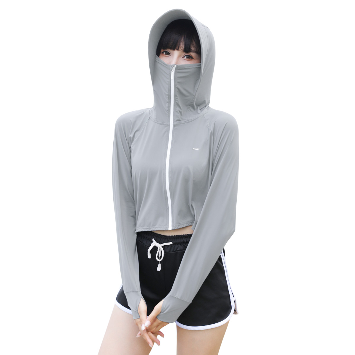 Sidiou Group Loose Anti UV Apparel Solid Sunscreen Coat Short Outdoor Jacket Cycling Fishing Lightweight Jacket Windbreaker