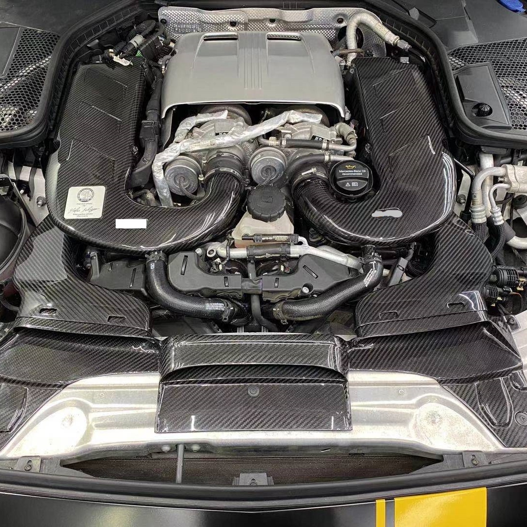 Капот двигателя из углеродного волокна для впускной трубы AMG W205 C63air