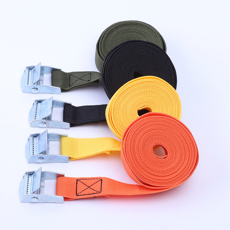 Heavy duty ratchet buckle cargo lashing belts 1 inch 25mm cam buckle tie down straps