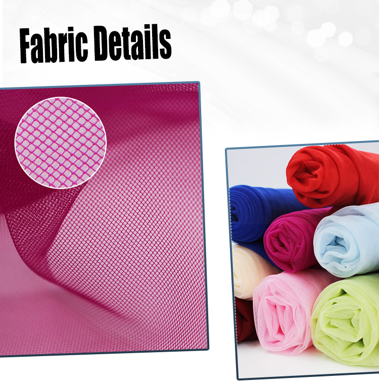 Manufacturer 100% Polyester American Bridal Tulle Mesh Net Fabric Tulle Fabric for Veil Wedding Dress Embroidery Tutu