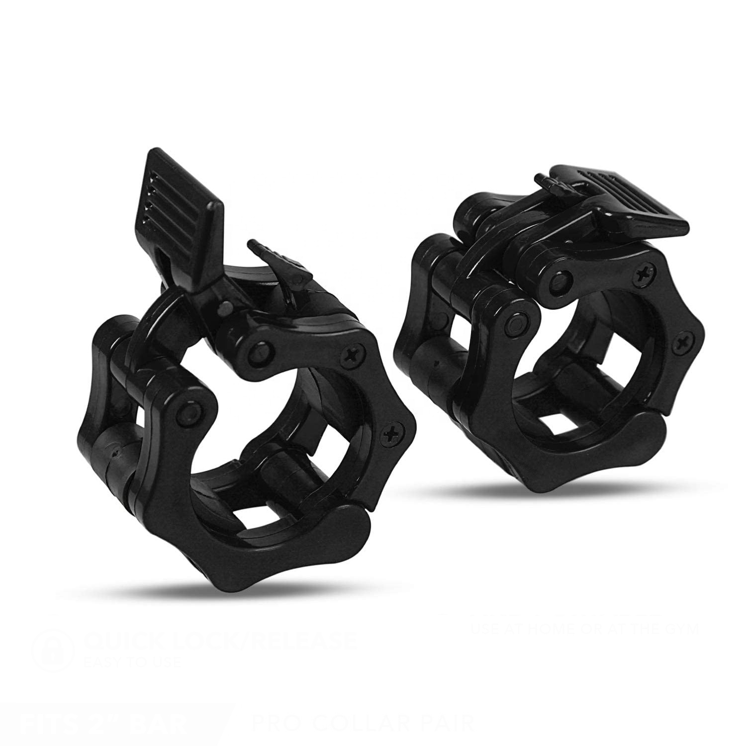 For Olympic Nylon Barbell Clamps 2in Quick Release of Locking 2" Olympic Weight Bar Plate Locks Collar Clips for Weightlifting