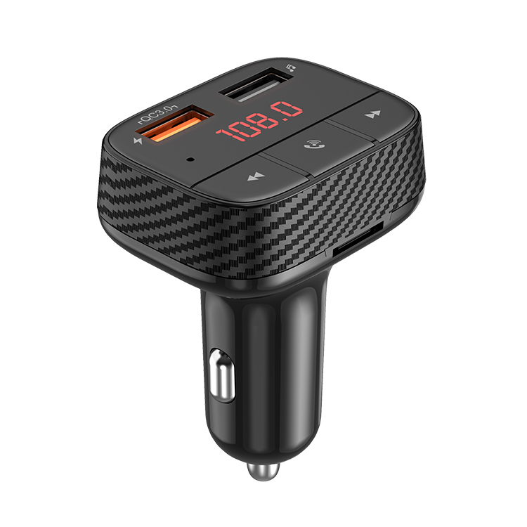 Автомобильное беспроводное зарядное устройство с двумя USB-портами и поддержкой Bluetooth 5,0