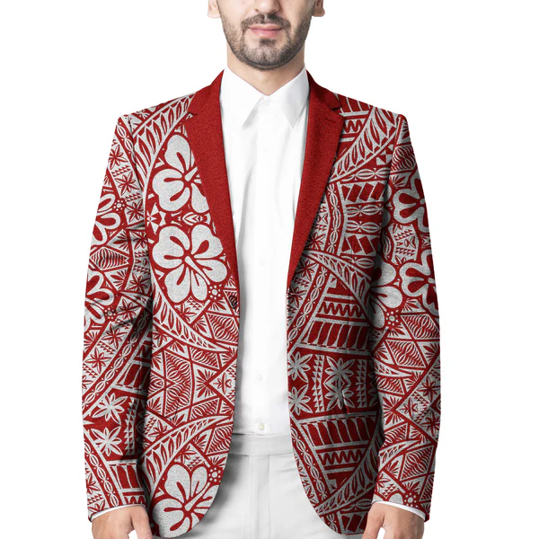 Refreshing And Breathable Men's Casual Suit Jacket Customized Print On Demand Tonga Blazer Kupesi Vibes Tongan Ngatu Pattern