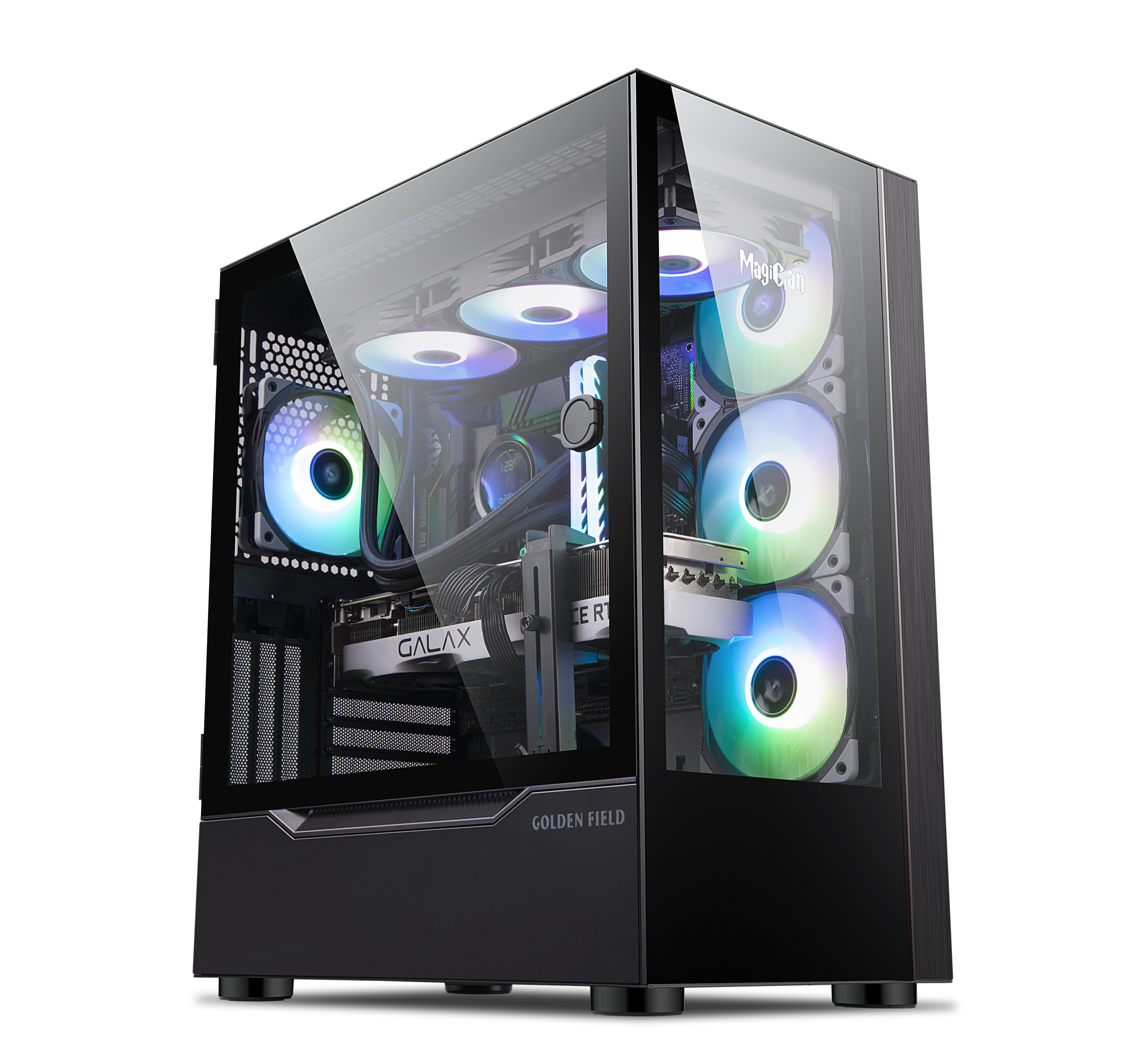 RGB-контроллер для ПК, полностью из закаленного стекла, игровой корпус atx usb 3,0, игровые компьютерные Чехлы и башни