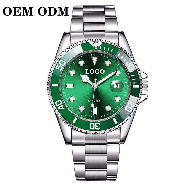 OEM ODM 4053 Пользовательский логотип бесплатный образец мужские деловые часы из нержавеющей стали с календарем роскошные мужские спортивные часы кварцевые часы
