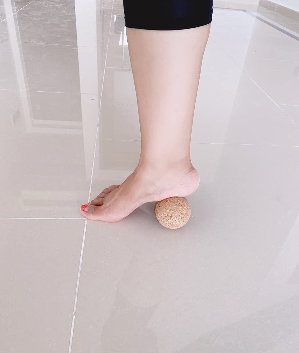 High density eco friendly custom natural wooden cork peanut massage balls wholesale