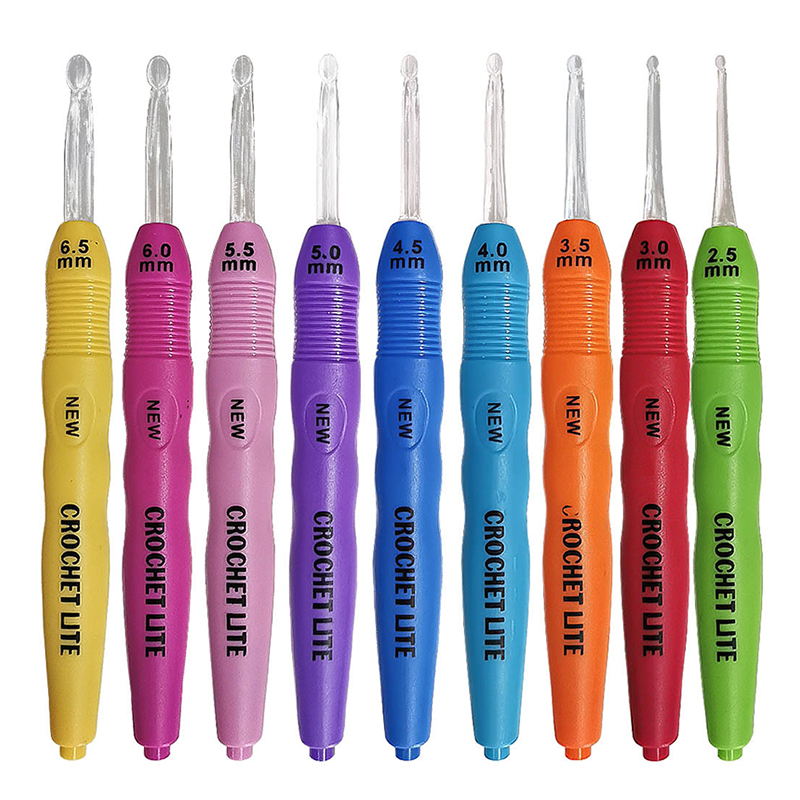 A set of 9 plastic packaging light crochet hook set crochet hook crochet needle