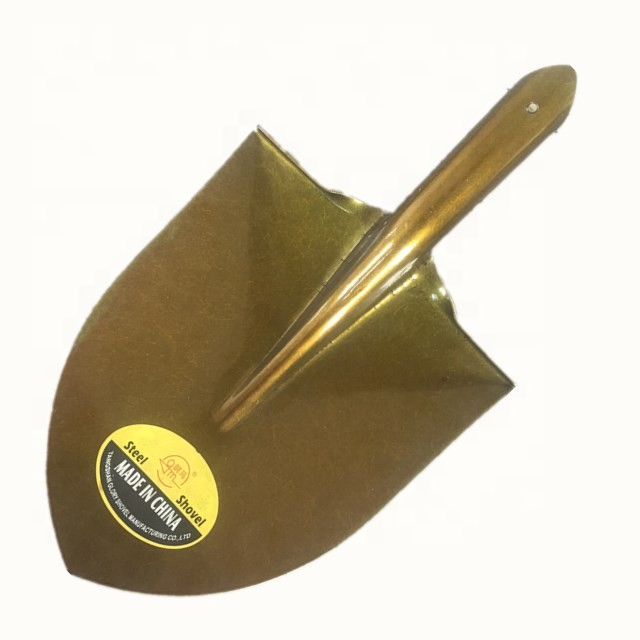 Wood Handle and Metal Grip Steel Shovel