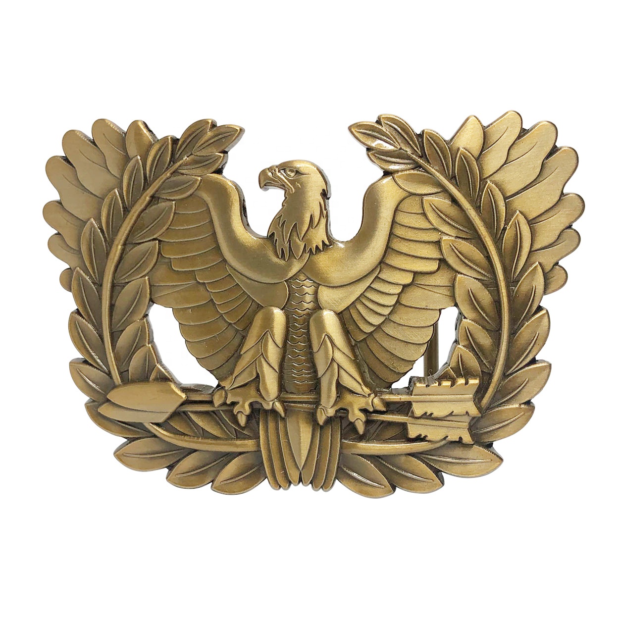 Заводская металлическая пряжка с логотипом под старину, золотая, в западном стиле, 3D, с орлом, для мужчин