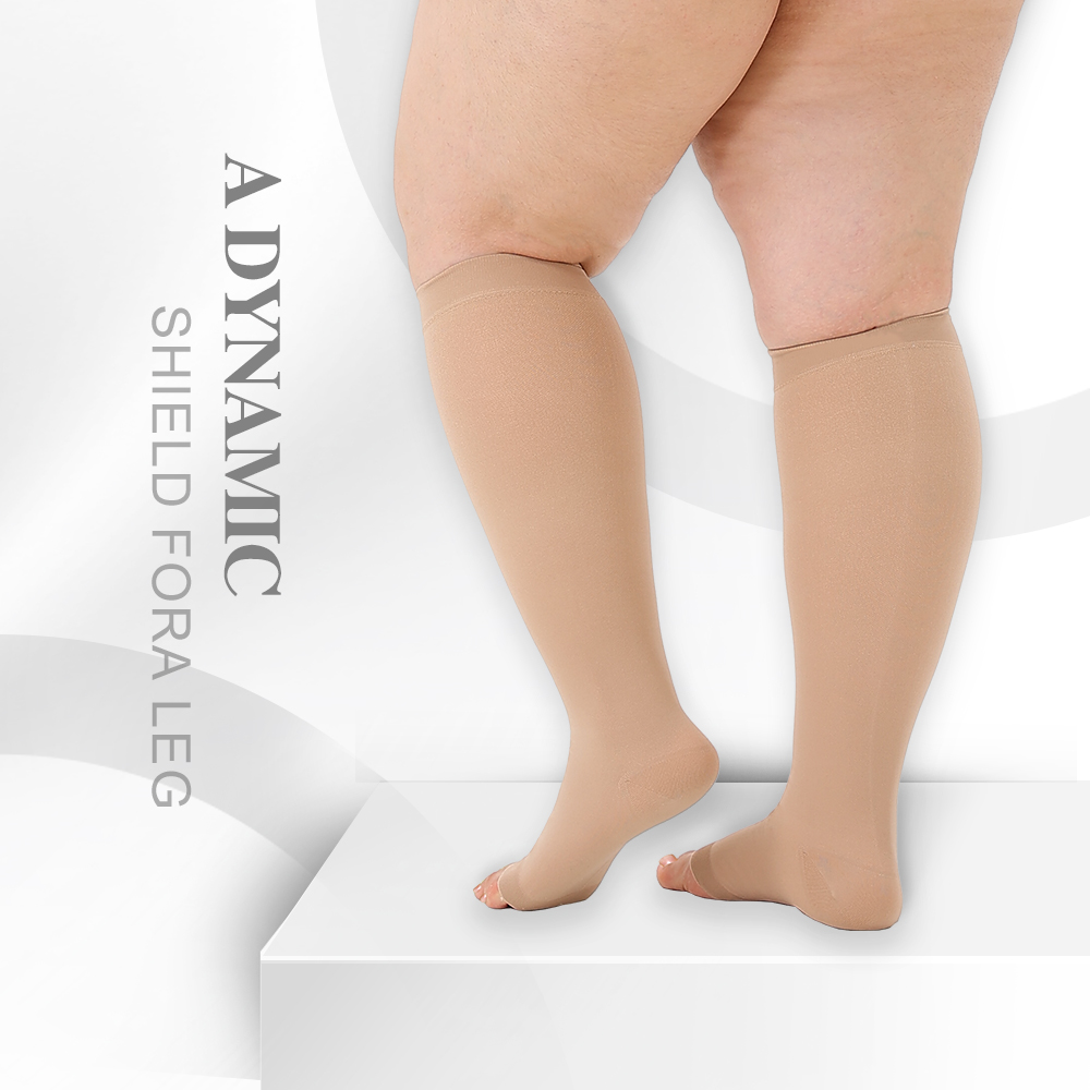 Wholesale Open Toe Compression Stockings For Swellen Leg20-30mmhg Health Care Supplies Medical