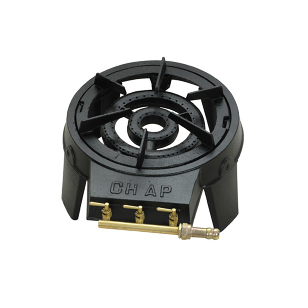 Chinese factory High quality gold color valve camping cast iron gas burner cooker