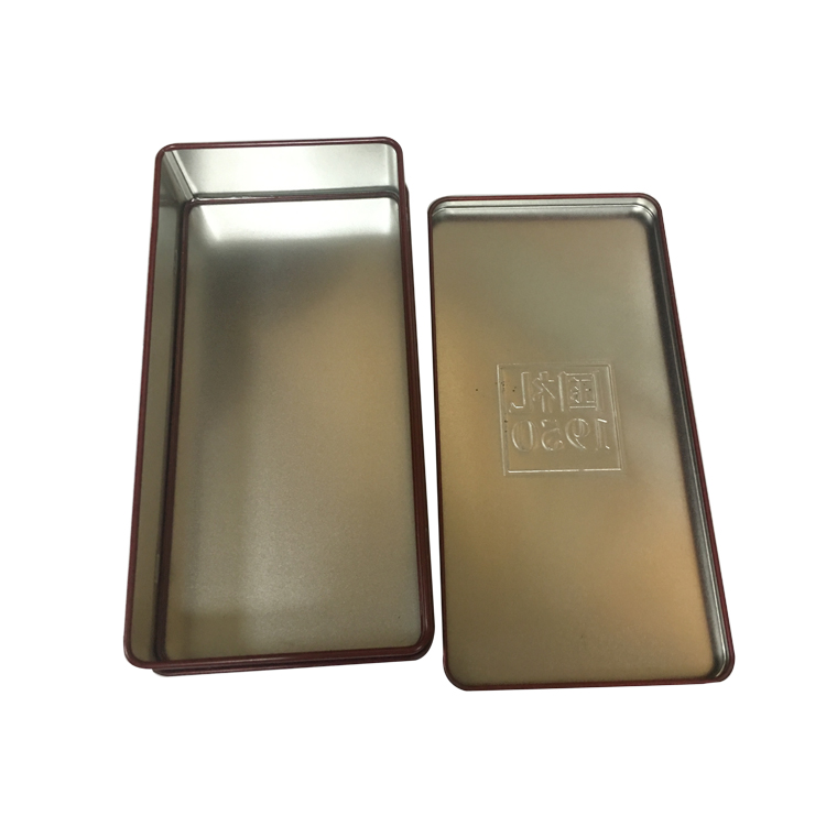 Wholesale Chinese Custom Empty Rectangle Snack Food Metal Tin Tea Box