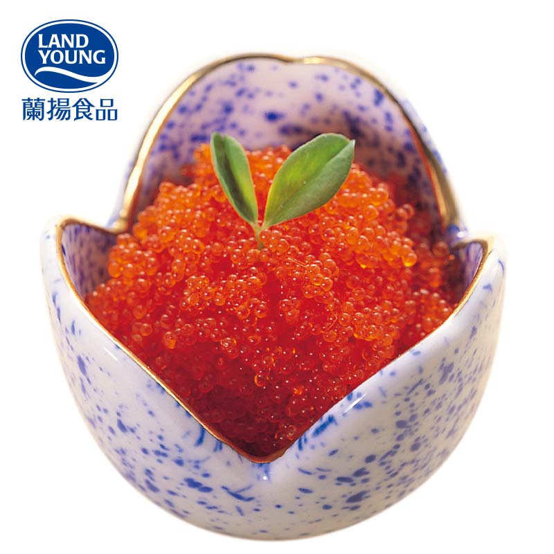 Shelf life 24 months ready to eat frozen seasoned flying fish roe tobikko orange