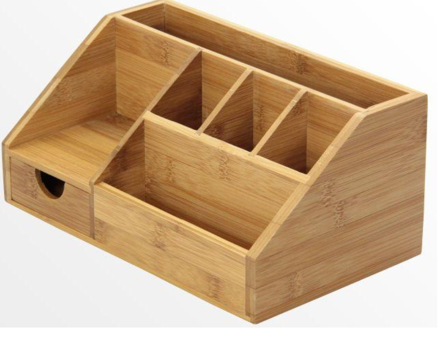 Bamboo Stationery Organiser Letter Holder