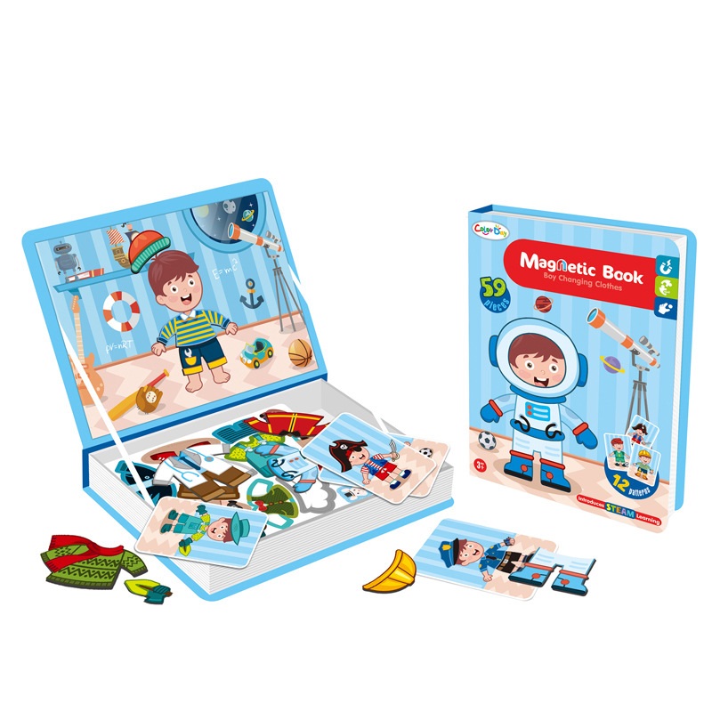 Magnetic Book Educational Puzzle Preschool Tabletop Toy for Toddlers