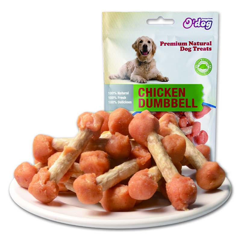 Chicken Dumbbell Shandong Factory Supplies Best Selling for dog premium natural dog dental training treats O'dog myjian