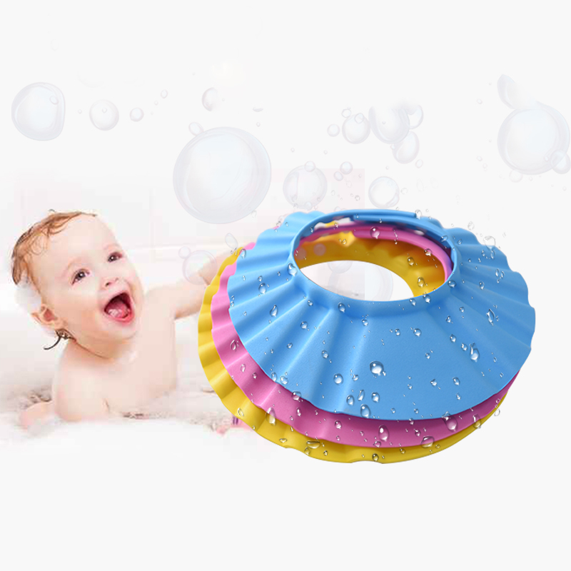 Kids Bath Visor Hats Wash Hair Adjustable Waterproof Ear Protection Eye Soft Children Care Baby Shampoo Shower Shield Hats