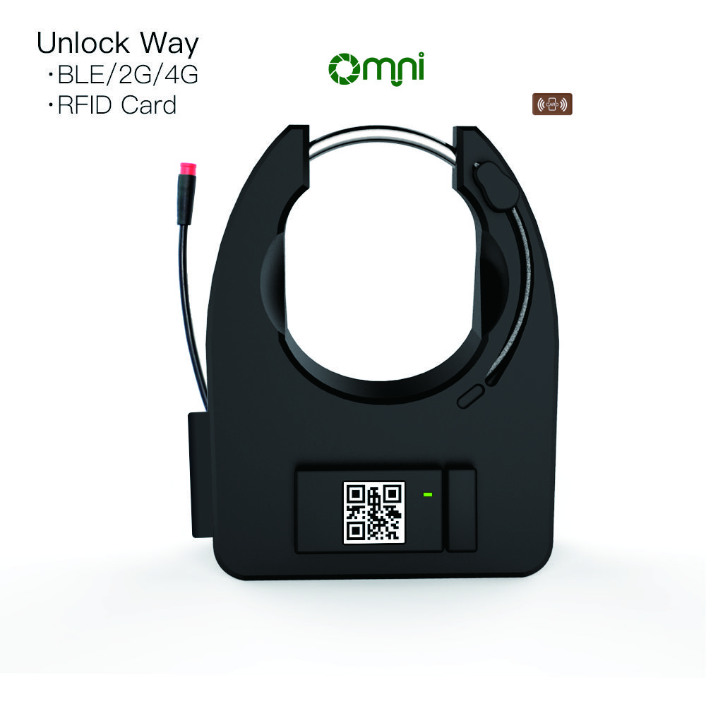 Omni mo bike cycling Mobilephone scan qr code smart lock for university sharing rental public bike