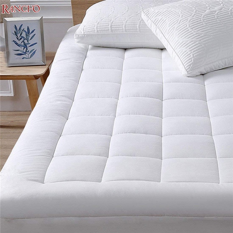 Bedding Quilted Fitted Mattress Pad waterproof Mattress Cover Stretches up to 16 Inches Deep Mattress Topper