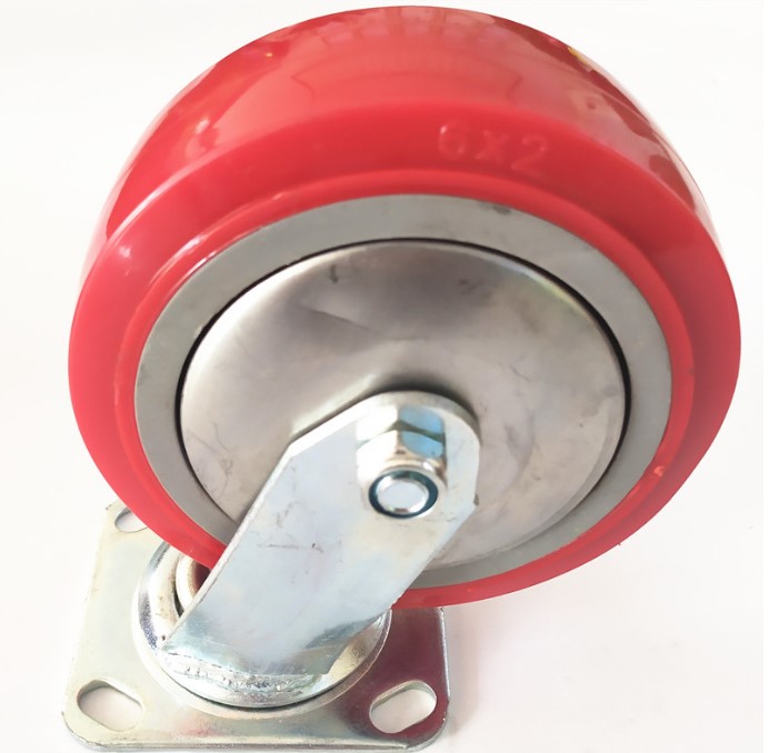 Caster Wheels Swivel Plate with Brake pulley