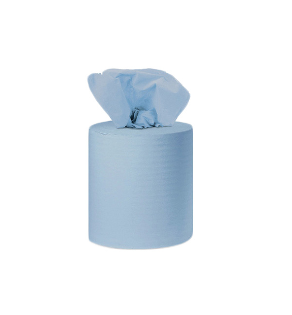 Wholesale Disposable Paper Towel Blue Centre Feed Towel Roll