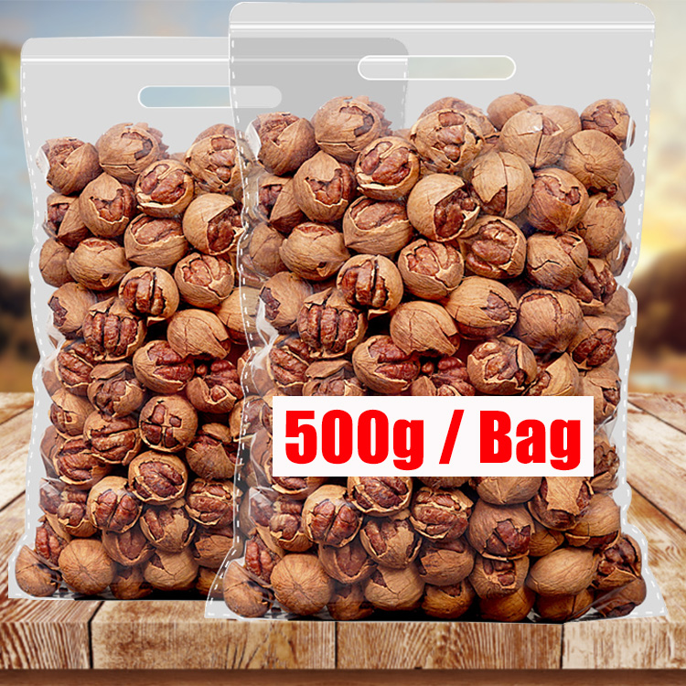 OEM wholesale 500g bag Crispy Pecan Nut Snacks nuts and dried fruits food