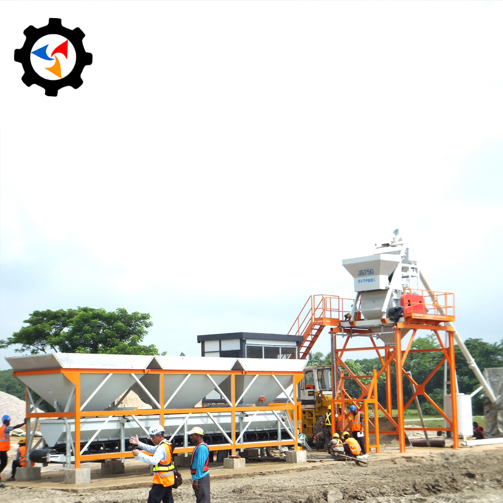 HZS50 concrete block machine batching plant precast concrete mixing plant for sale