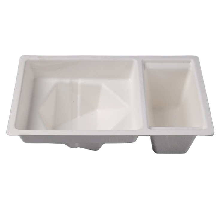 Yiwu factory sustainable white paper pulp mold car box packaging tray Canton Fair