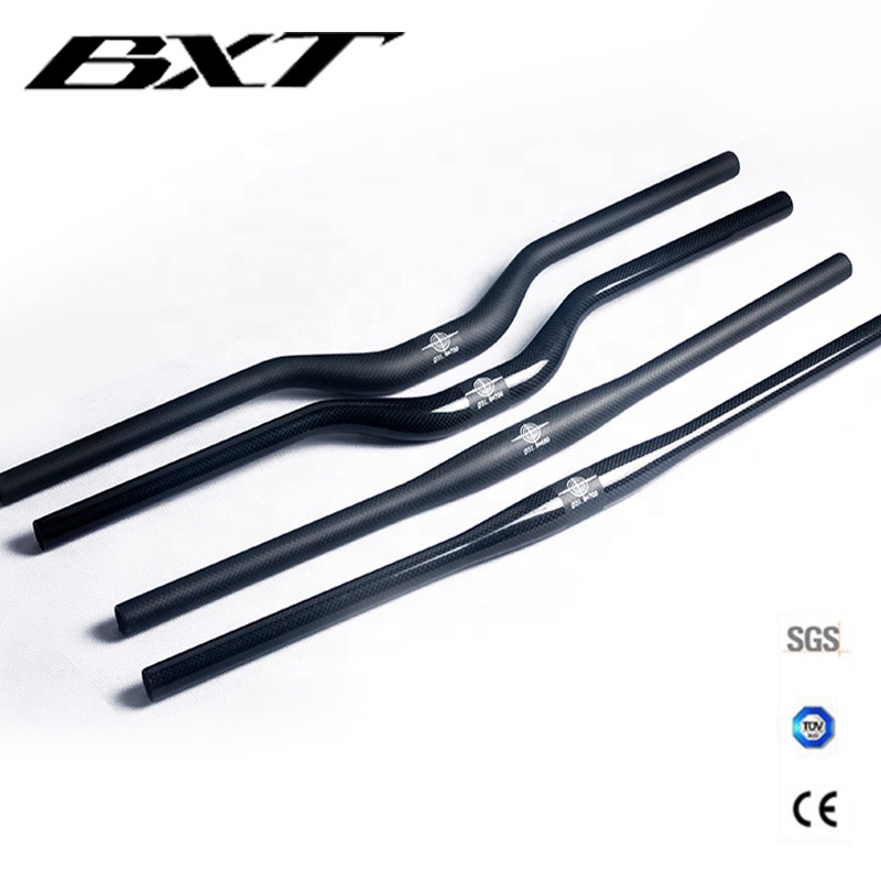 BXT New Mountain bike 3K full carbon handlebar Flat/Rise carbon bicycle handlebar MTB parts 31.8*600/620/640/660/680/700/720mm