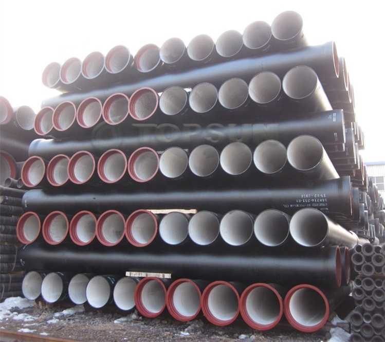 6m PE полиэтилен внутренне подкладка класса K9 ductile чугунные трубы