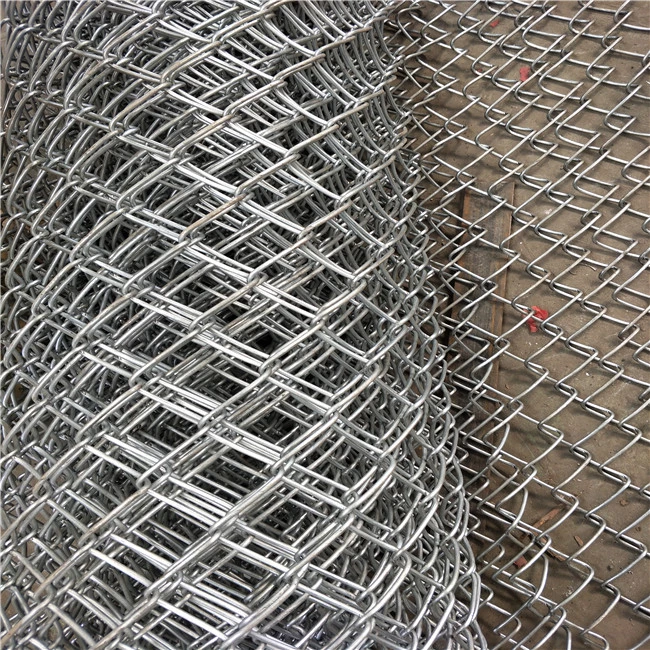 Chain link mesh coil for fence system, galvanized steel 6 x 50 feet silver for home business agriculture