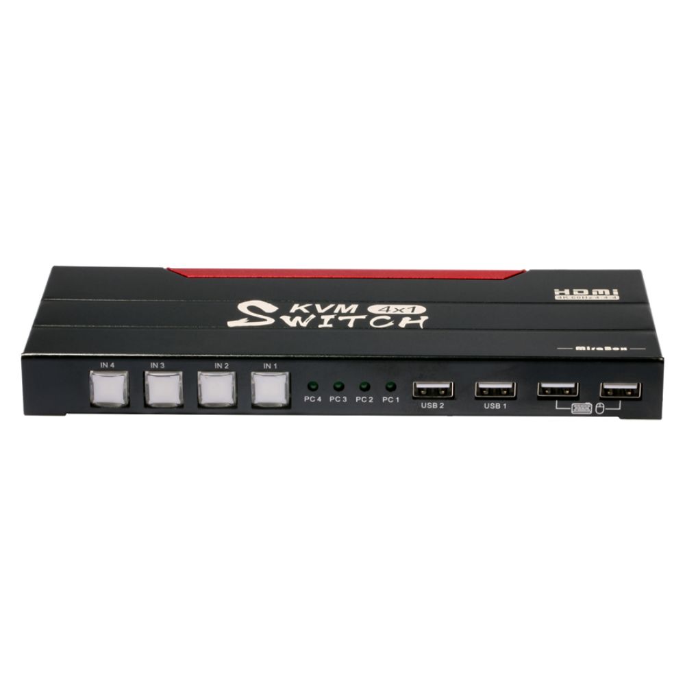 4-портовый HDCP2.2 HDM USB-переключатель с USB2.0 Hub 4K @ 60 Гц KVM-переключатель