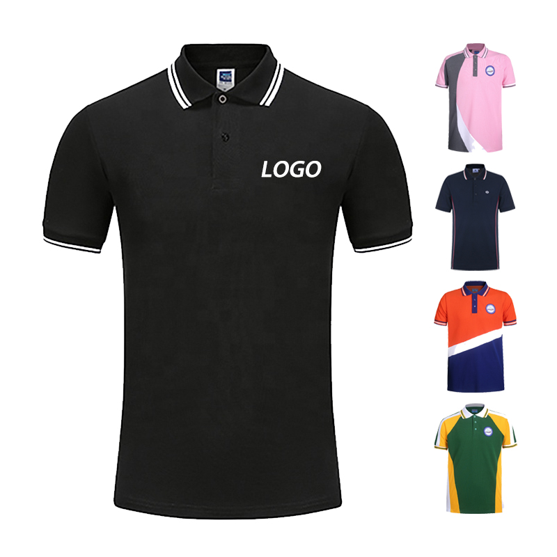 Fashionable high end tshirts 100% cotton polyester solid color men's polo shirts wholesale custom logo golf