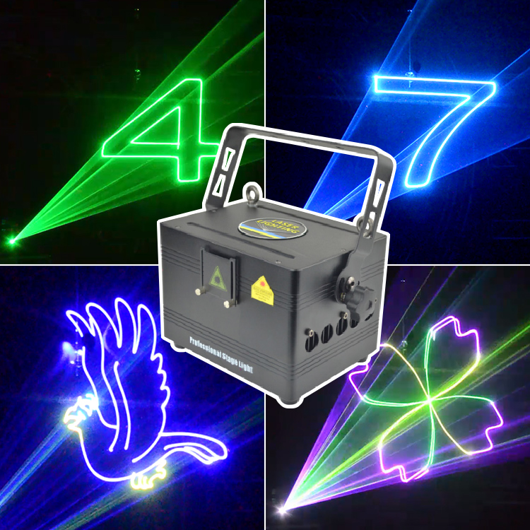 Laser show professional 3d laser projector 3w RGB lazer Animation disco dj laser light