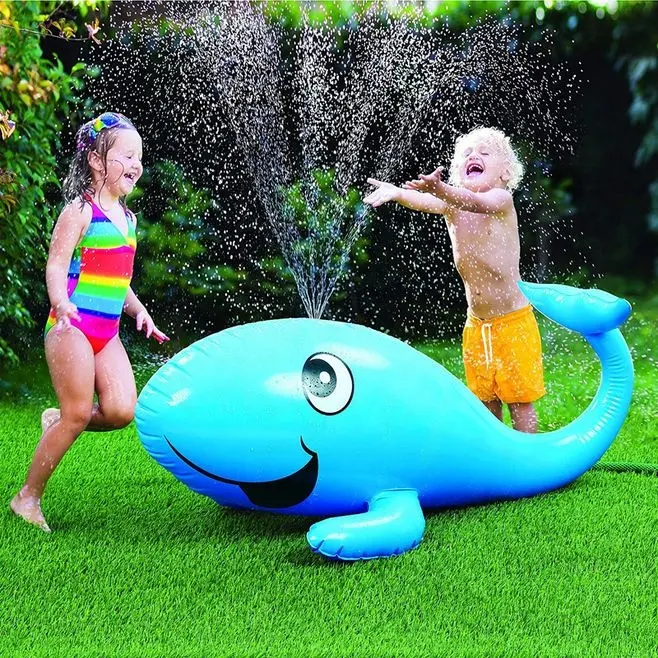 2020 summer funny unicorn dinosaur toys inflatable whale splash toys for kids