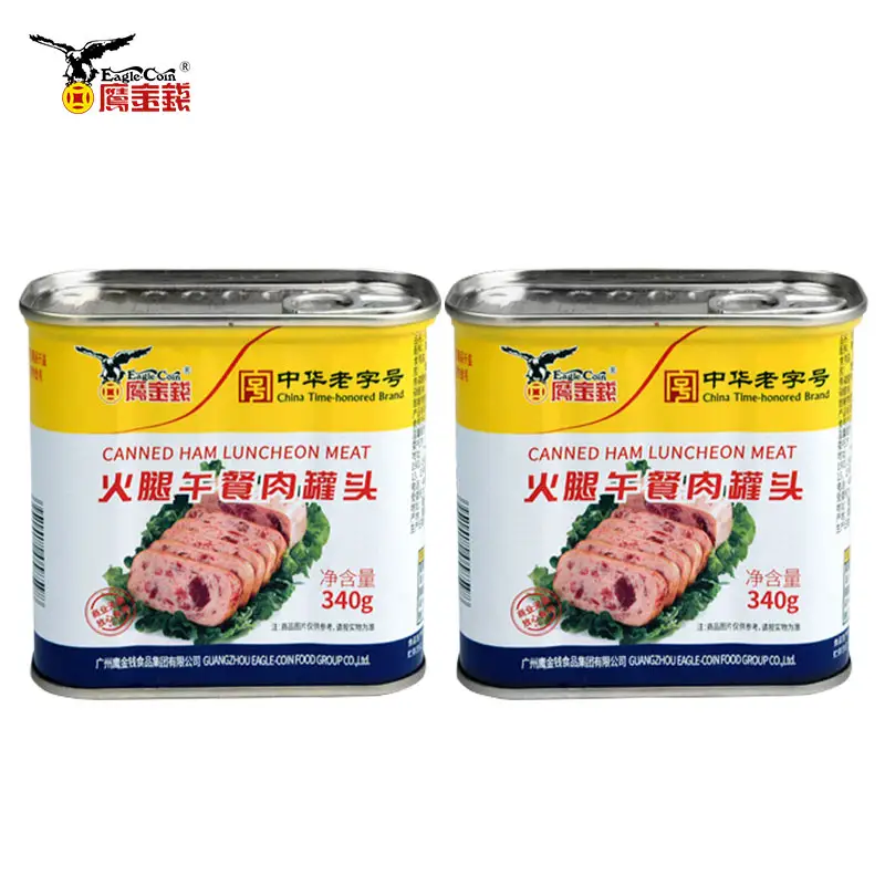 Tasty chinese luncheon meat Easy Open canned-pork-luncheon-meat Survival Food household meat cans