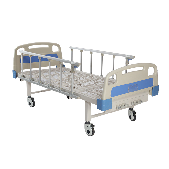 Manual Hospital Bed with 2 Cranks and grid bed platform