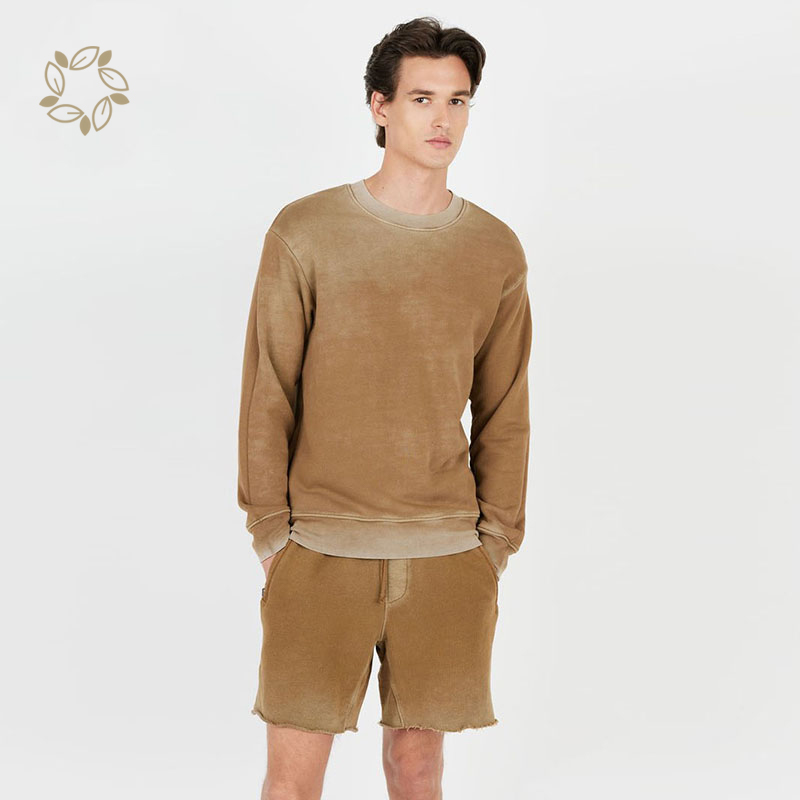 Organic Cotton French Terry sweatshirts Sustainable Vintage Crew Sweatshirt Eco Friendly sweatshirt vintage men