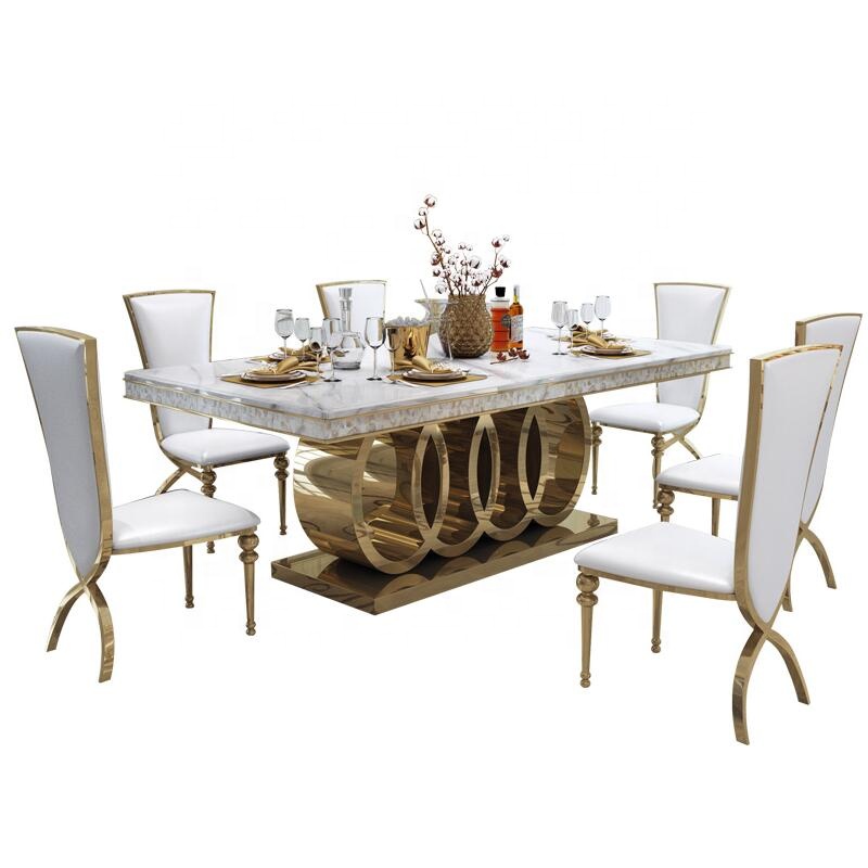 high quality model marble dining table chair set 6 chairs 8 chairs living room furniture set