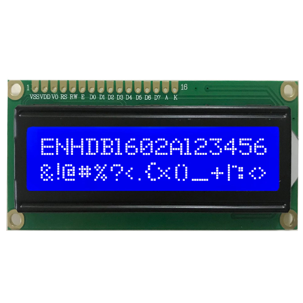 Популярный размер 80x36 мм 16x2 ЖК-экран желтый/синий/черный/белый символ ЖК-дисплей с белой подсветкой