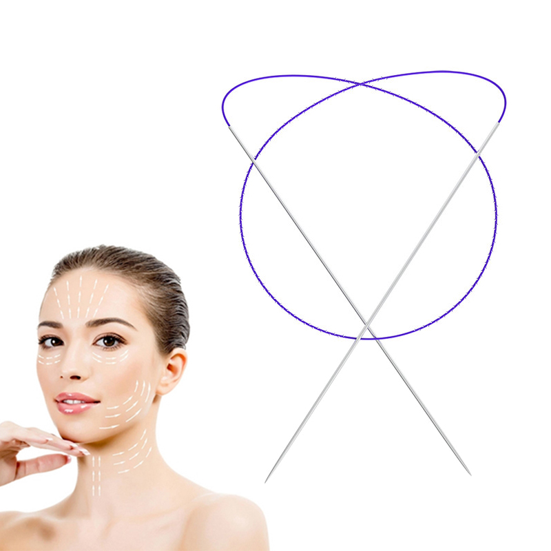 high quality hilos tensores double aguja needle suture pdo thread for face lifting