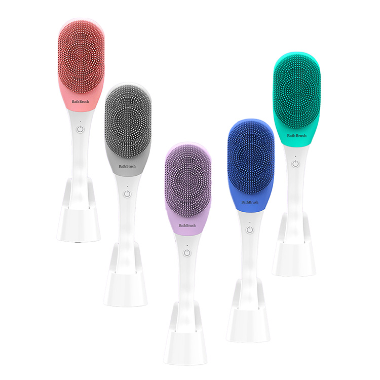 Waterproof electric vibration silicone bath body brush bath supplies bath brush