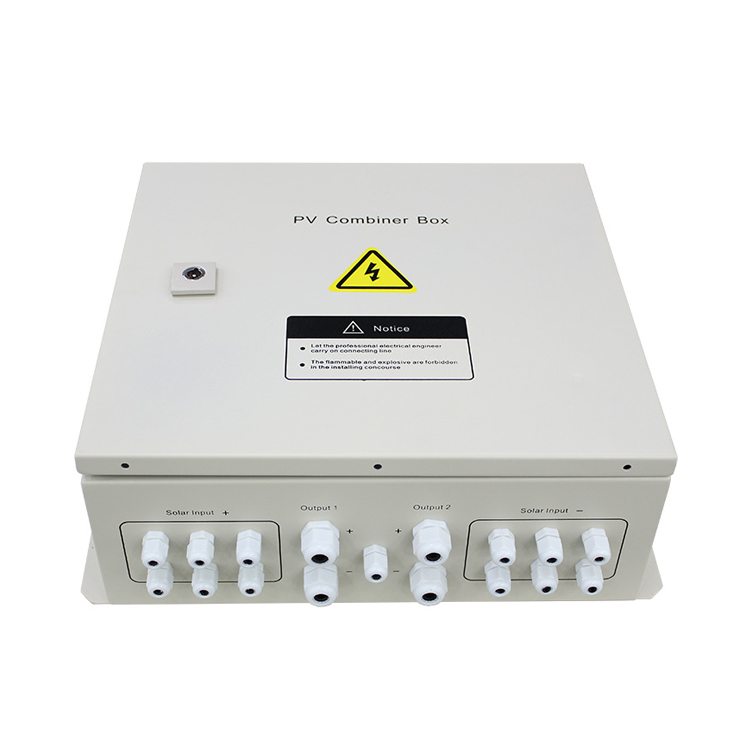 Заводская цена настенная IP65 6 в 2 Out AC DC солнечная панель 8/6/4/2 строка PV комбайнер коробка