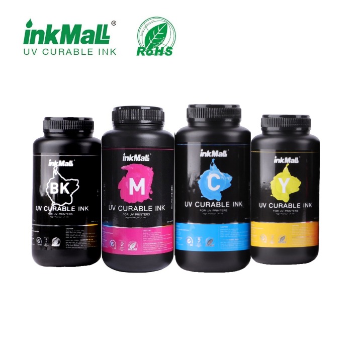 InkMall экологически чистые УФ-отверждаемые чернила для Ricoh Gen5 / Gh2220 широкоформатный УФ планшетный принтер для мягких и твердых материалов