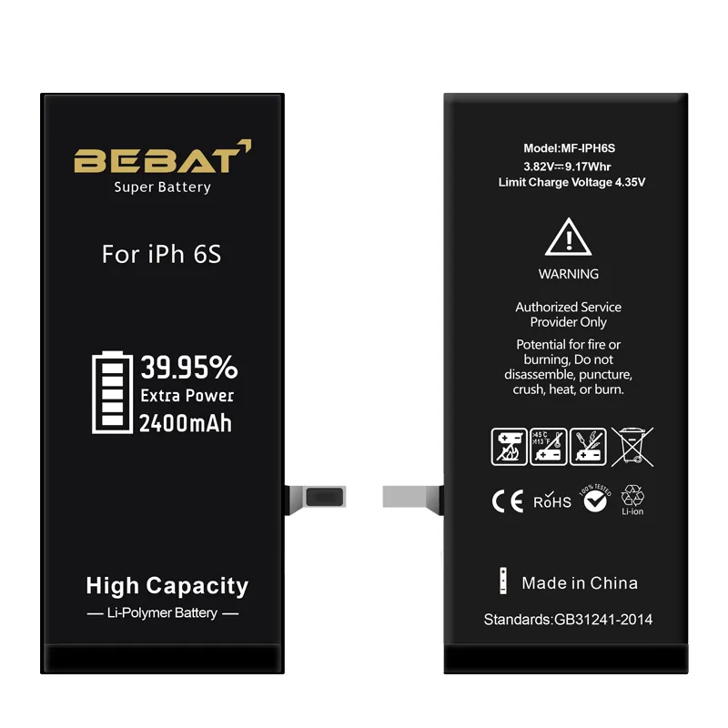 100% original battery for iphone 6S high 2200mah li-polymer battery