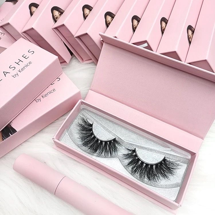 Ресницы фабрики Lash 100% без жестокости, роскошные ресницы wispy 3d из норки с розовой коробкой для ресниц