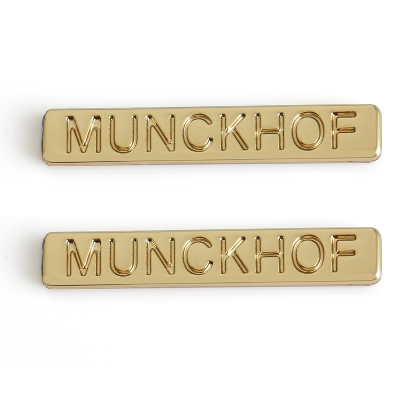 Zinc Alloy Gold Plated Engraved Logo Self Adhesive Metal Label, Custom Metal Name Plate^