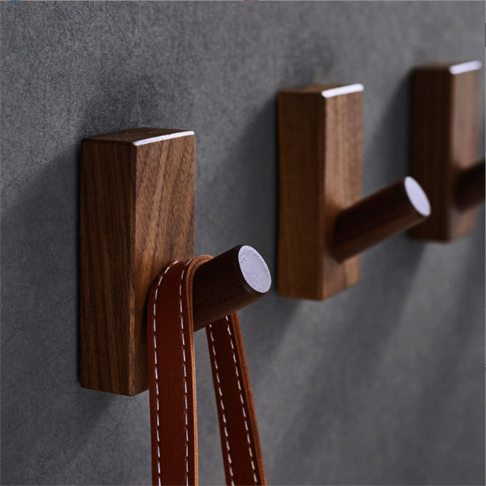 Bedroom Beech black walnut Wall Mounted wooden Clothes hook solid wood Robe Storage hanger hook