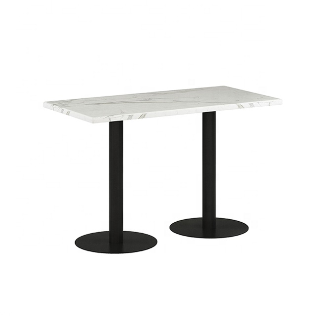 (SP-RT006) 2021 New design nodic style iron legs rectangular modern cafe table restaurant furniture
