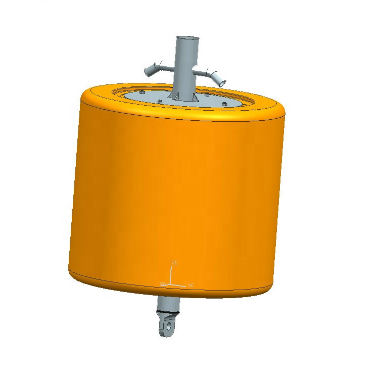 Factory direct supply customizable rotational molding foam filled stable HDPE float cylindrical buoy mooring